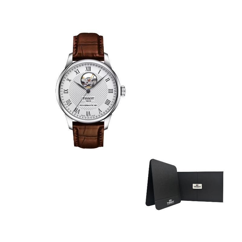 

TISSOT Le Locle Collection Mechanical Movement Men s Watches Watch White Dial Leather Strap T006.407.16.033.01- White Gift Box Set