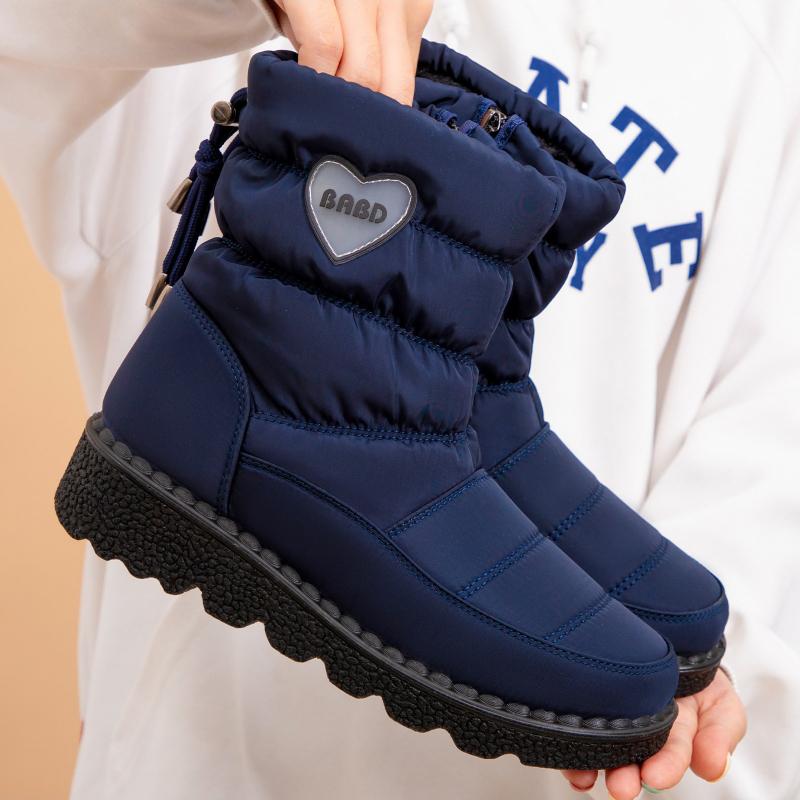 Shoes Women's Cotton Shoes Plus Velvet Thickened High-top Snow Boots Waterproof Non-slip Casual All-match Cotton Shoes