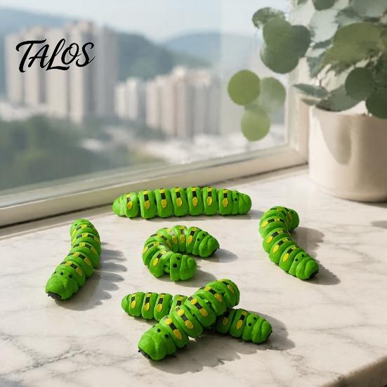 3D-gedrucktes Raupen-Spielzeug 1/5/10 Stück Figur, Bewegliche Gelenke Fidget PLA-Spielzeug, Realistische Gelenkige Insektenfigur zur Stressbewältigung Modell