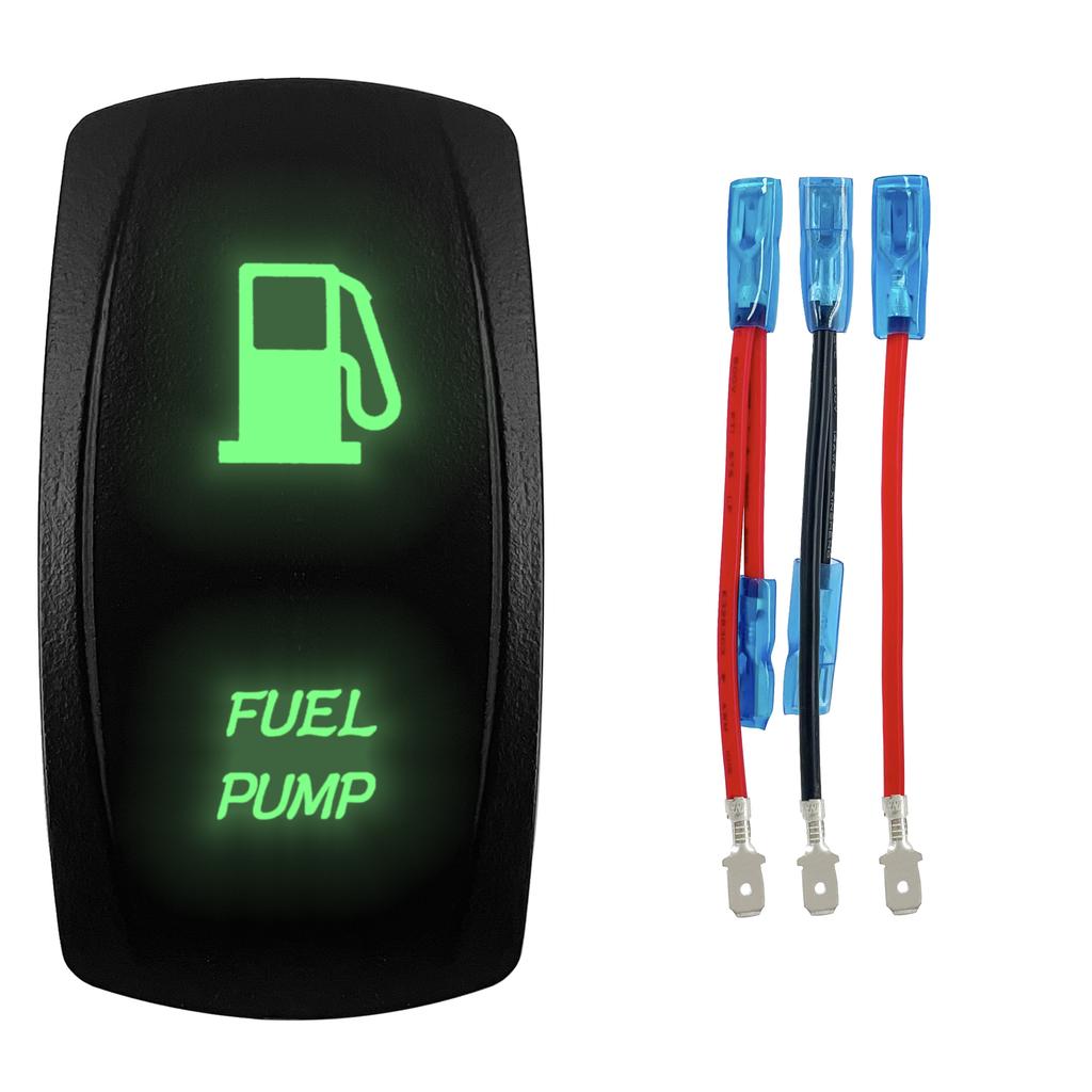 1 Pc Green 12V/24V Rocker Toggle Switch With Jump Wire for Car Boat Truck Marine Yacht Trailer Tractor Jeep YJ JK Vans SXS Battery Switches5