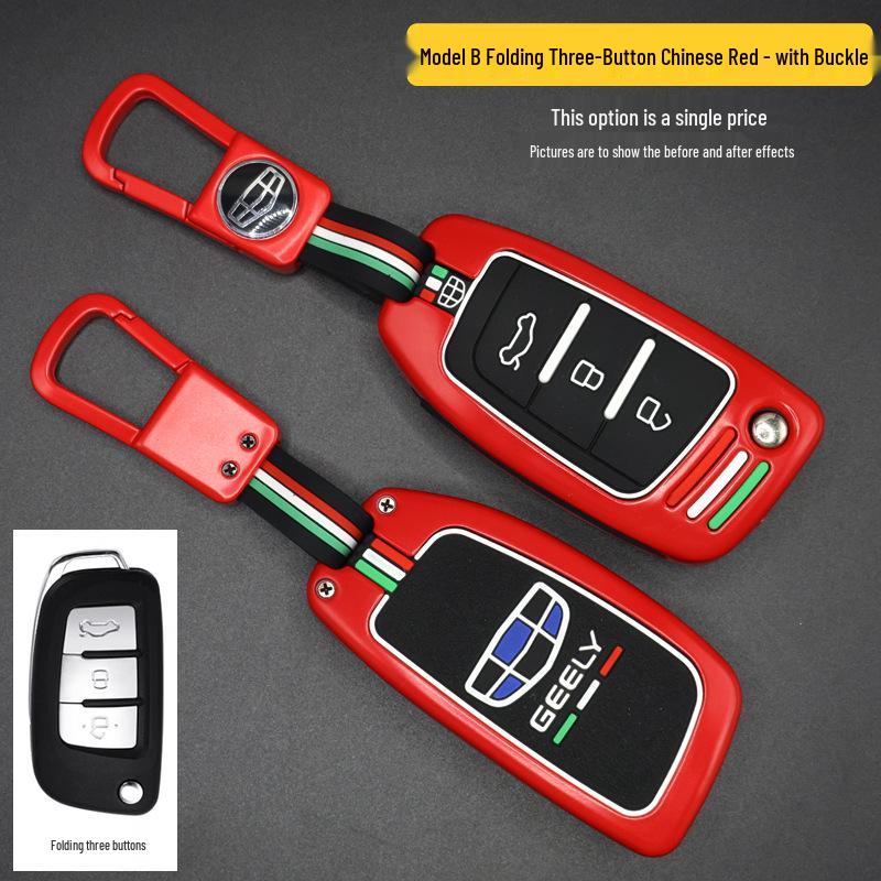 Compatible Key Fob Case for Geely: Vision, X1, X3, King Kong, S1, Panda, Boyue, Emgrand