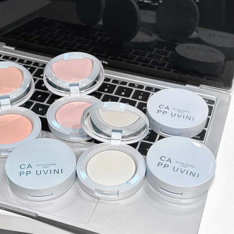 Cappuvini Pressed Powder White Brightening Oil Control Concealer Lasting Natural Face Makeup Setting Powder Waterproof Cosmetic