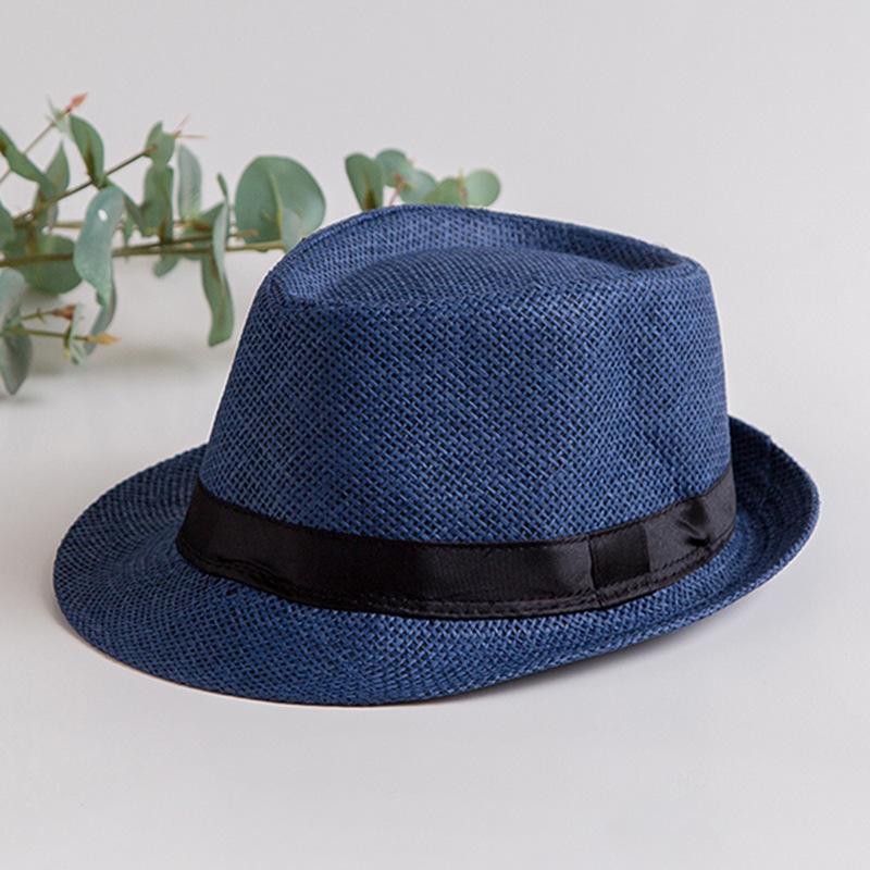 Uniszex Szalmakalap: Brit Stílusú Napvédő Nyárra – Szülő-Gyermek Fedora Strandkalap