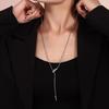 Stainless Steel Snake Head Necklace: European & American Cold Style, Long-lasting Sweater Chain for Women