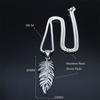Boho Feather Pendant Male Necklace for Women Men Stainless Steel Silver Color Leaf Chain Jewelry Gift Collar Hombre N3393S01