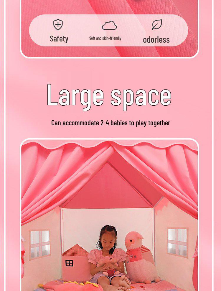 Children's Indoor Princess Castle Play Tent for Toddlers: Dreamy Playhouse for Girls