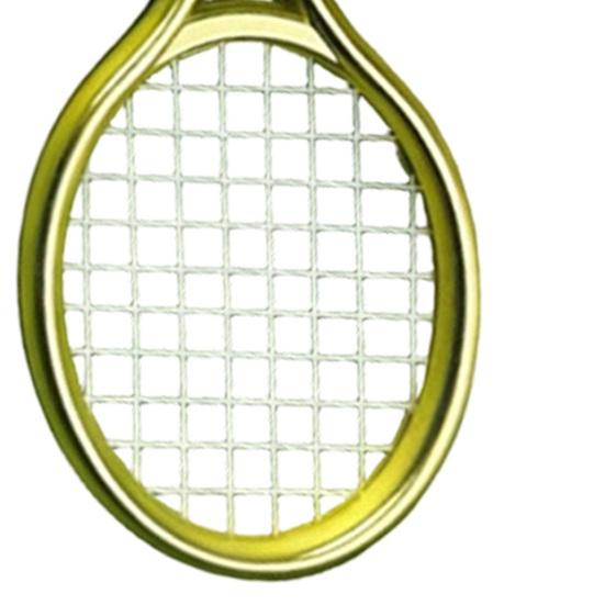 Keychain Tennis Racket Plush Ball Key Chain with Mini Pendant Metal Ring Compact Portable Sports Decoration