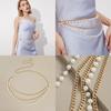 Womens Pearl Double Layer Gold Waist Chain With Hook Closure For Summer Elegant Fashion