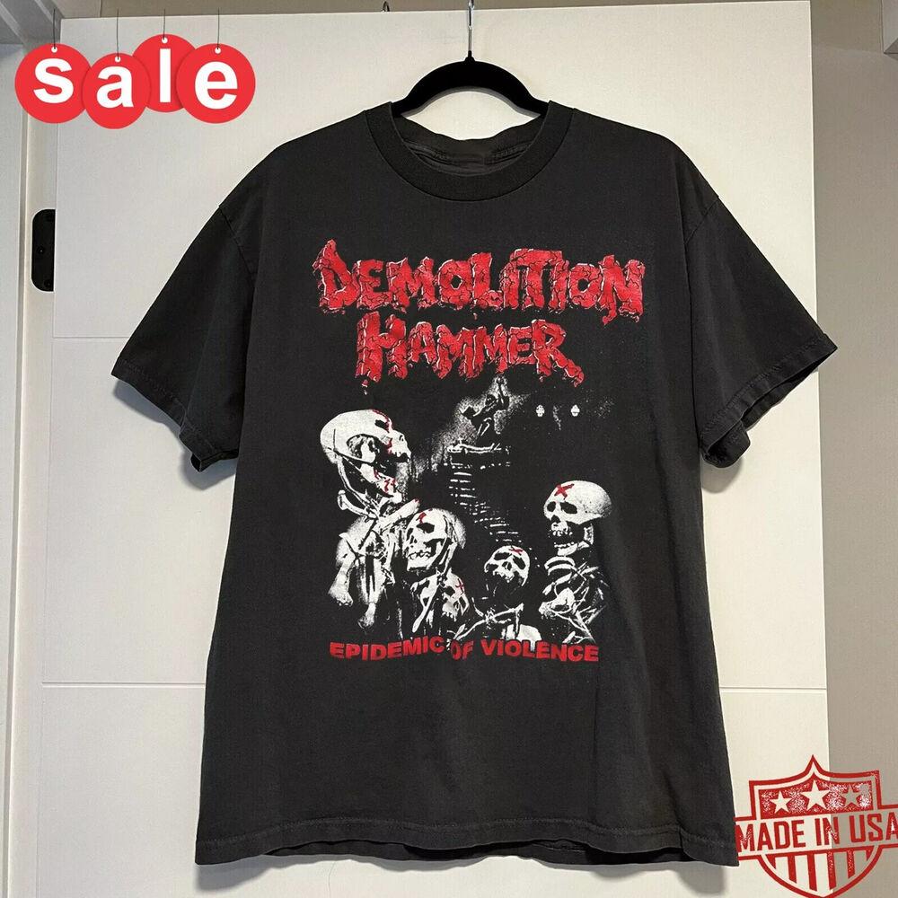 Demolition Hammer Epidemic Of Violence Gift For Fans Unisex T-shirt Tops Tee