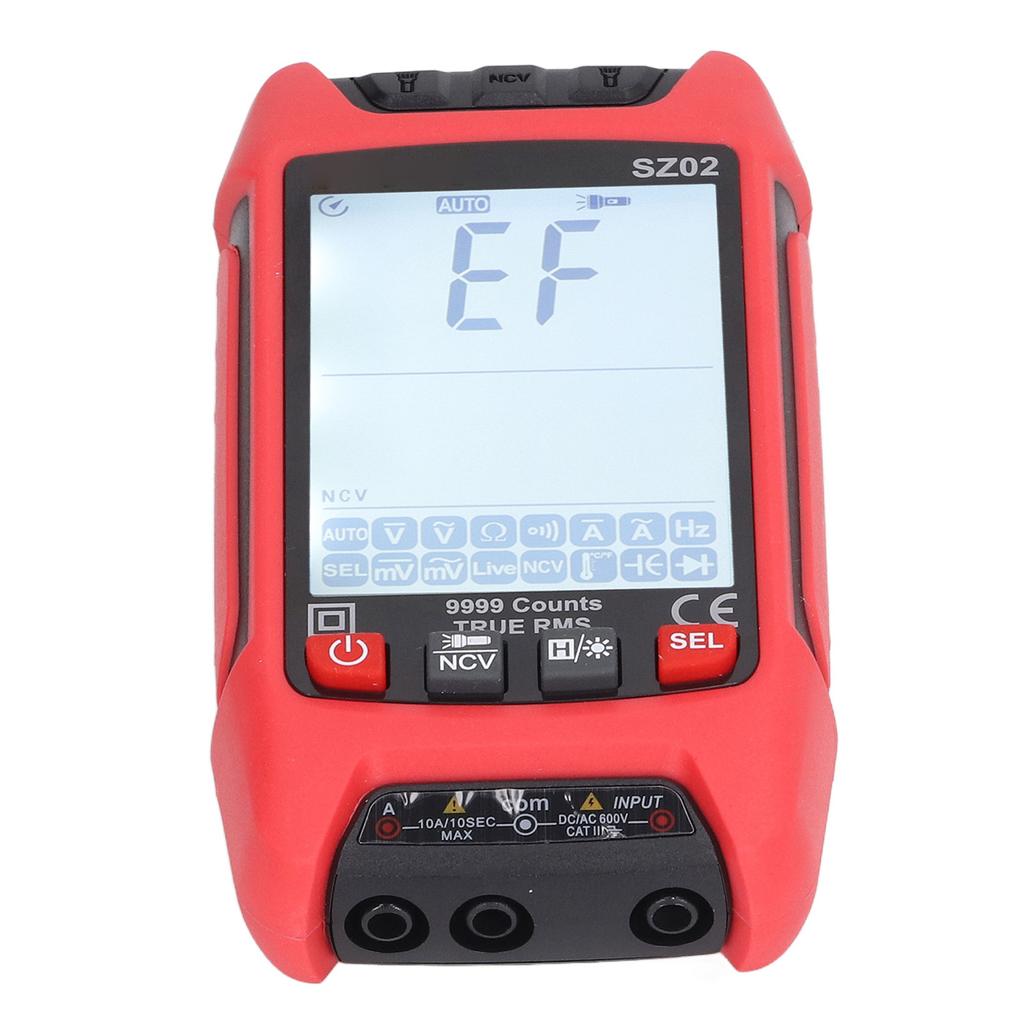 Digital Multimeter Intelligent Anti Burning Automatic LCD Backlit Display NCV Volt Amp Meter with Diode Capacitor