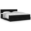 Ottoman Bed with Mattress Black 160x200 Cm Fabric