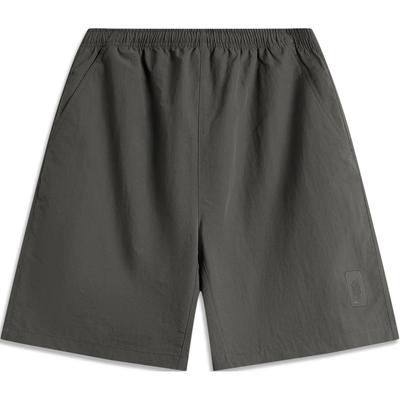 Li Ning Sports Lifestyle Series China Color Series Solid Mid-Waist Drawstring Water-Resistant Loose Sports Shorts Men Shorts Dark-Gray AKSU513-11