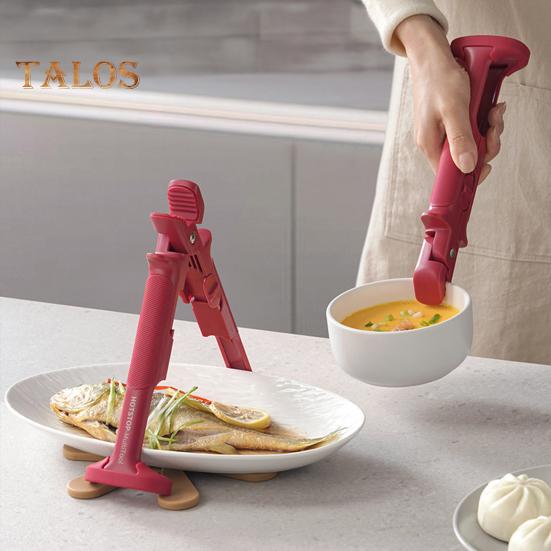 Anti-Scalding Clip 2-in-1 Hot Plate Gripper Bowl Holder Clip Non-Slip High Temperature Resistance Anti Scald Clamp Hot Plate Gripper Clips Tongs for