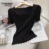 Women's Elegant Slim Fit Round Neck Knit Top