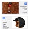 Retro 3C-Certified Unisex Motorcycle Helmet, All-Season 3/4 Design for Motorbike & Electric Bike