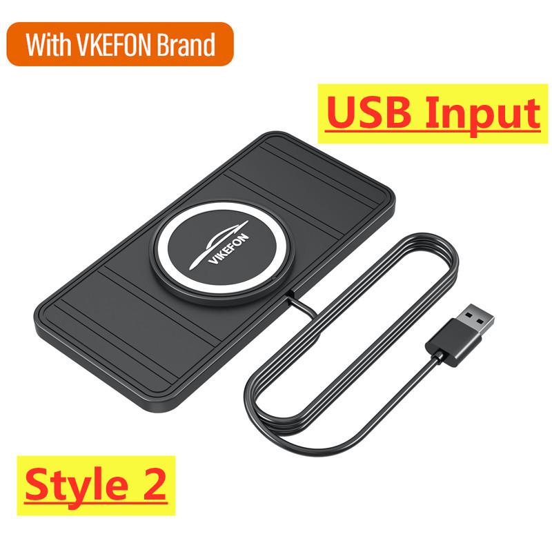 Car Wireless Charger Silicone Non Slip Pad Car Phone Charger PD USB Fast Car Wireless Charging Station for iPhone Samsung Xiaomi