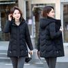 Down Cotton-padded Clothes Women's Medium and Long Slim-fitting and Thin Thickened Cotton-padded Clothes, New High-end Warm Cotton-padded Jackets