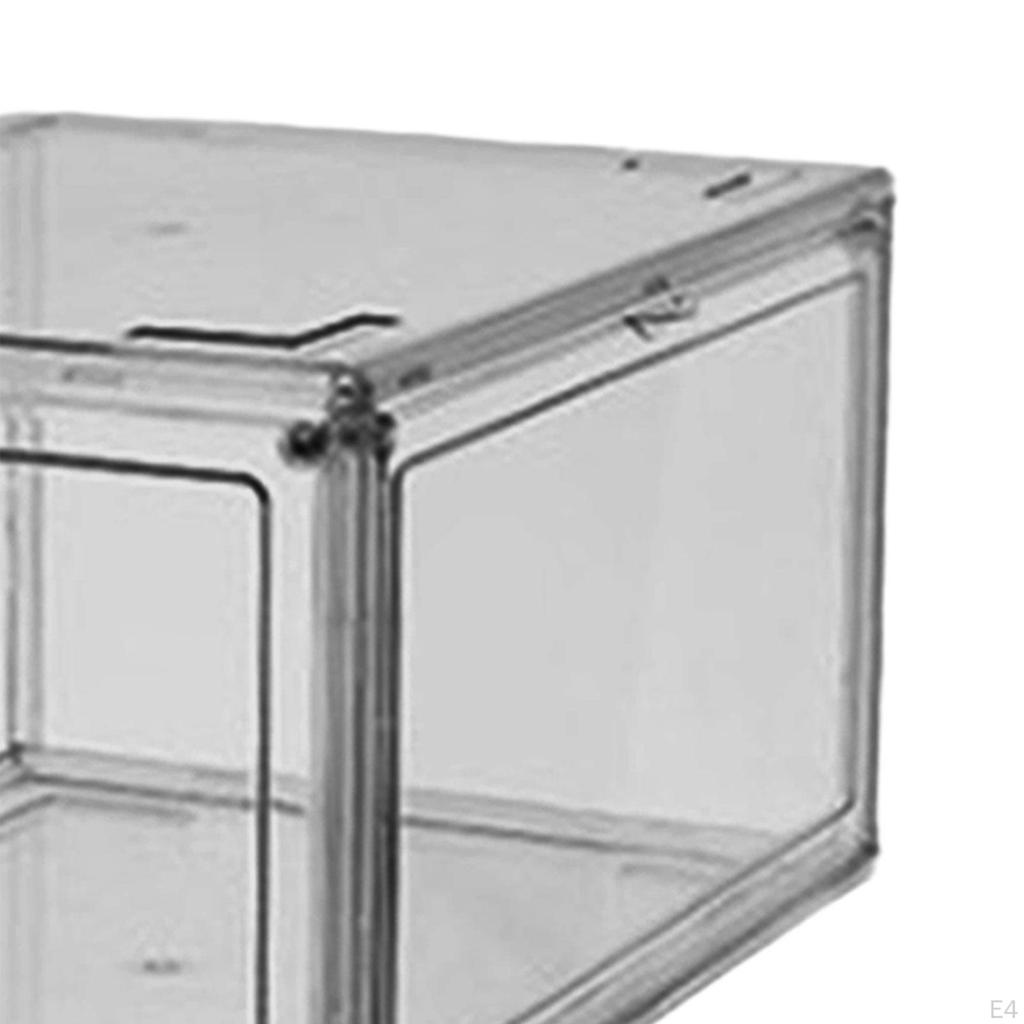 Shoe Storage Box Stackable Space Saving Case Bin Holder for Men Women Closet