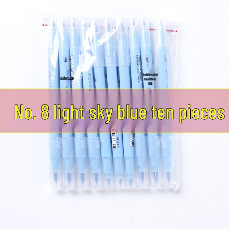 36-Color Double-Ended Soft Tip Washable Watercolor Pens for Primary Students
