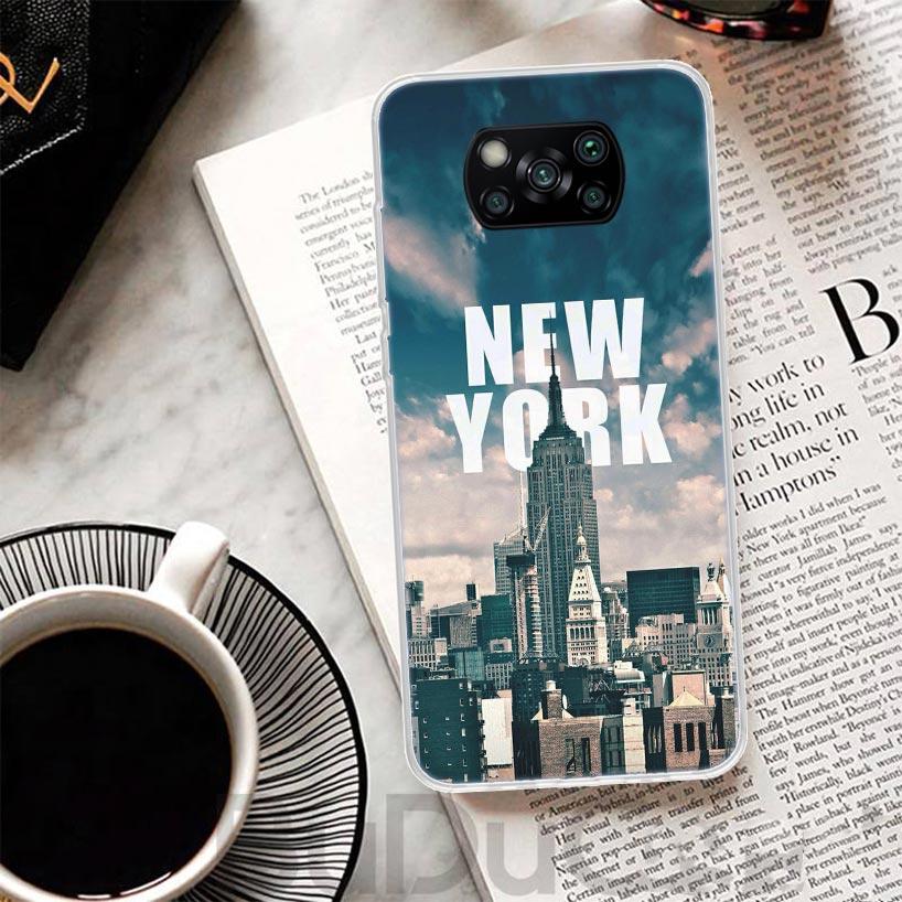 NYC New York City Cover For Xiaomi Poco X6 X7 X5 Pro X4 Gt X3 Nfc F6 Phone Case F5 F4 F3 F2 F1 M5S M4 M3 Print Shell Housing X5