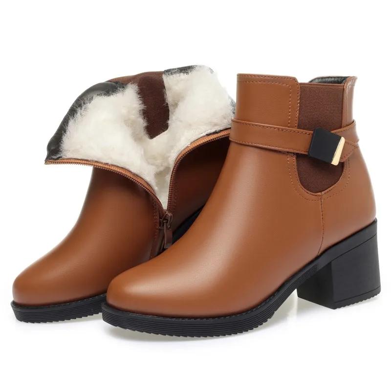 

Женские туфли Ботильоны из натуральной кожи Женские ботильоны Большие размеры Натуральная шерсть Женские зимние ботинки Обувь 36