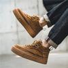 Mode Herren Freizeitschuhe Leder Wasserdicht Verschleißfest Lässige Sneaker Retro Britisch Dicksohlige Bequeme Herren Sportschuhe