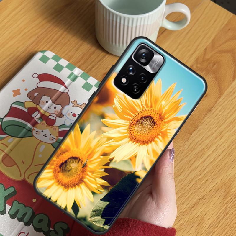 Sunflower Floral Case For Xiaomi Redmi Note 14 Pro 13 12 11 10 15 Pro Plus Redmi 15 C 13 10C 12C 13C 14C Cover