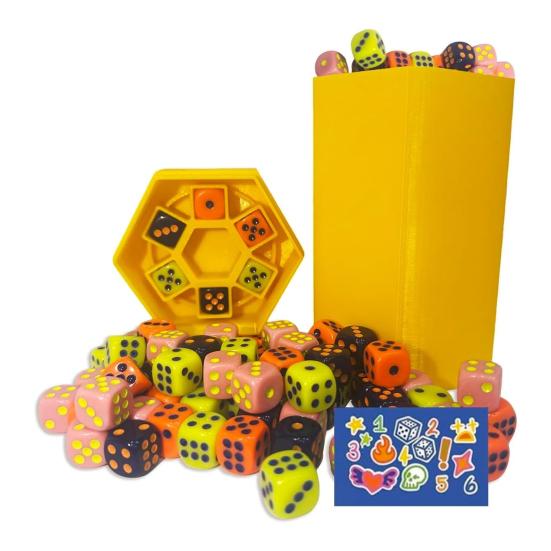 Fast-Paced Dice Rolling Game 2-6 Player Interactive Family Dice Board Game Parties Game Night Dice Game with Dumpster Dice Stickers