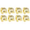 Set 8 buc Inele pentru șervețete Exquisite Frunză de arțar Galvanizare Reutilizabile Catarame inele pentru șervețete pentru Petrecere Cină Bucătărie Auriu