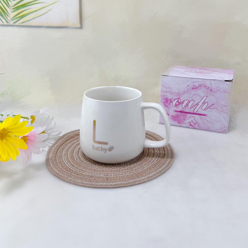 Ceramic Mug Gift Set: Souvenir Mug with Handle and Lid, High-End Luxury Feel, Customizable