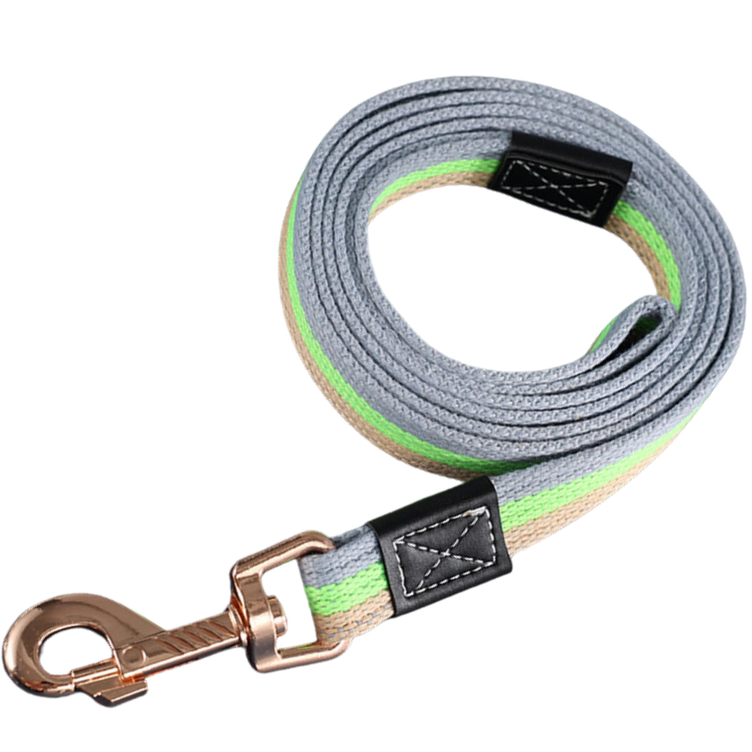 

BRAVE WAKA Dog Colorful Suitable for and Large Cotton Material x Leash, Stripe, Small, Medium, Dogs, Lightweight, (2m 2.0cm / Green)
