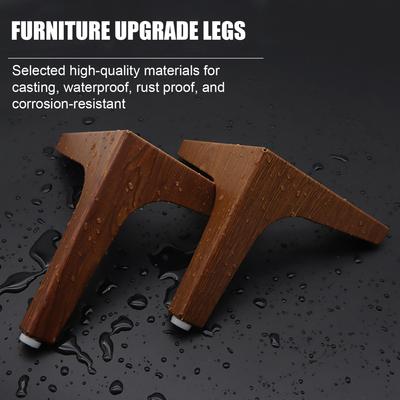 Yousheng 4 Stück Metallmöbelbeine 200kg Tragfähigkeit Rostbeständig Einfach zu installieren Dreieckige Möbelfüße DIY Ersatzteile