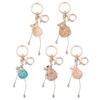 Money Bag Keychain Rhinestone Tassel Design Lucky Bag Shape Key Chain Pendant Strong Lobster Clasp Anti-Lost Keychain Gift Accessory
