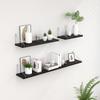 Drill-Free Wall-Mounted Wooden Shelf