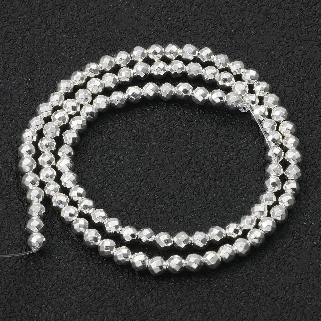 45 Style Natural Stone Silver Color Hematite Beads Heart Square Round Spacer Beads for Jewelry Making Diy Bracelet Necklace 15''