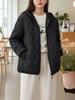 Plus Size Women's Winter Warm Hooded Cotton Jacket - Slimming Outerwear