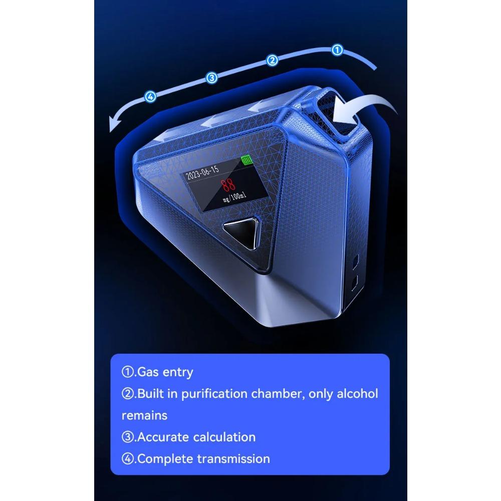 LED Display Automatic Alcohol Tester Professional Breath Alcohol Tester Rechargeable Breathalyzer Alcohol Test Tools