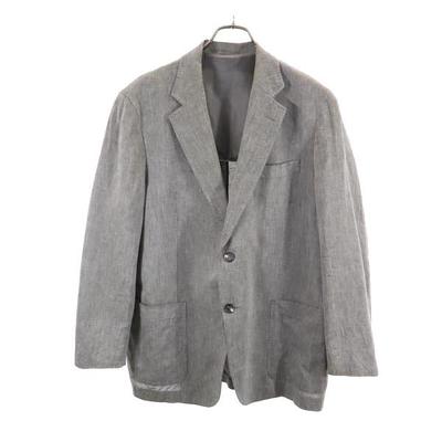 Made In Japan Linen Blend Tailored Jacket B46 Gray Men's Used