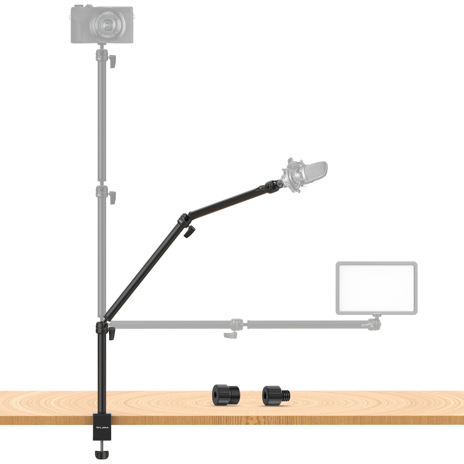 

VIJIM LS08 Camera Arm Desk Camera Stand Smartphone Stand Arm movable arm screw screw screw adapter included Overhead photography Ball head 360 degree