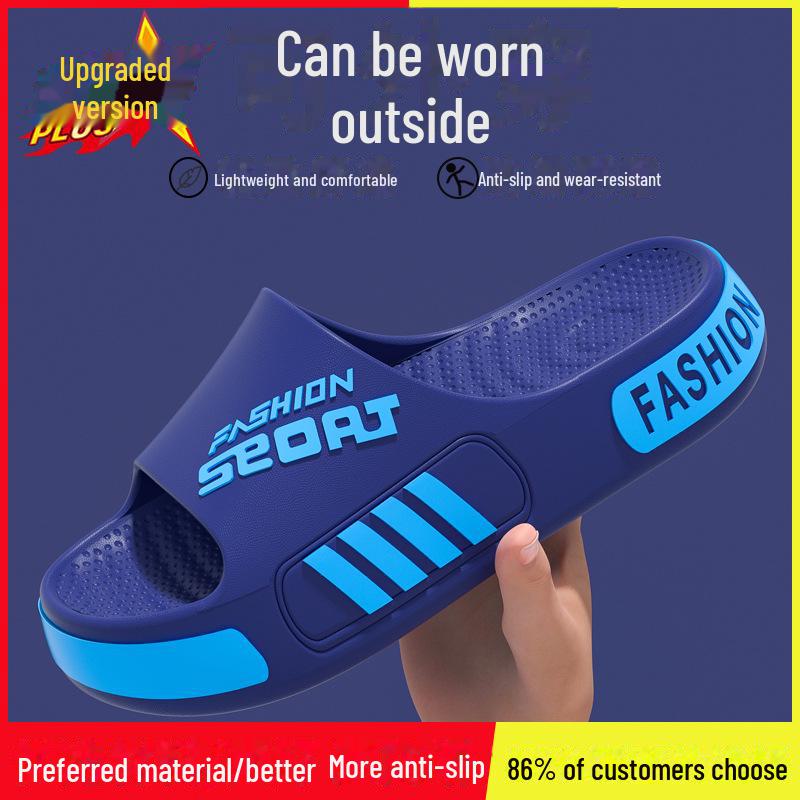 

Мужские нескользящие сандалии для отдыха на открытом воздухе Eva с толстой подошвой, без запаха, идеально подходят для использования в помещении летом как для мужчин, так и для женщин 48-49 [Fits 47-48]