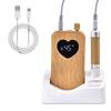 Heart Patterned Wooden Electric Nail File For Salon Home Use Ergonomic Grip Lightweight Multi Speed Polishing Device
