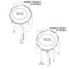 Salircon Exquisite Love Heart Tassel Pendant for Women Trendy Irregular Metal Beaded Clavicle Chain Wedding Bride Jewelry Gift