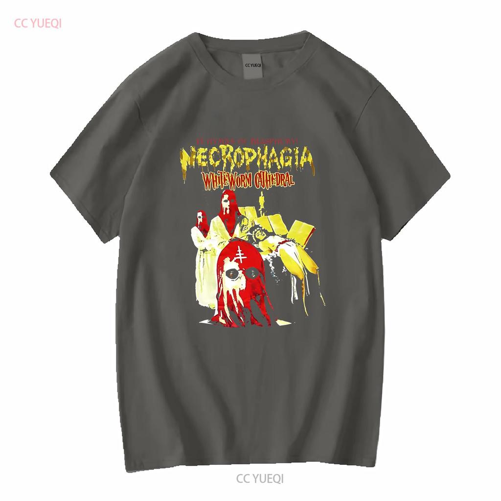 Necrophagia Occult Necro Tour Černé Všechny Velikosti Tričko Dárek VC1636 Dlouhý nebo Krátký Rukáv Vintage Vyprané Unisex Pružné