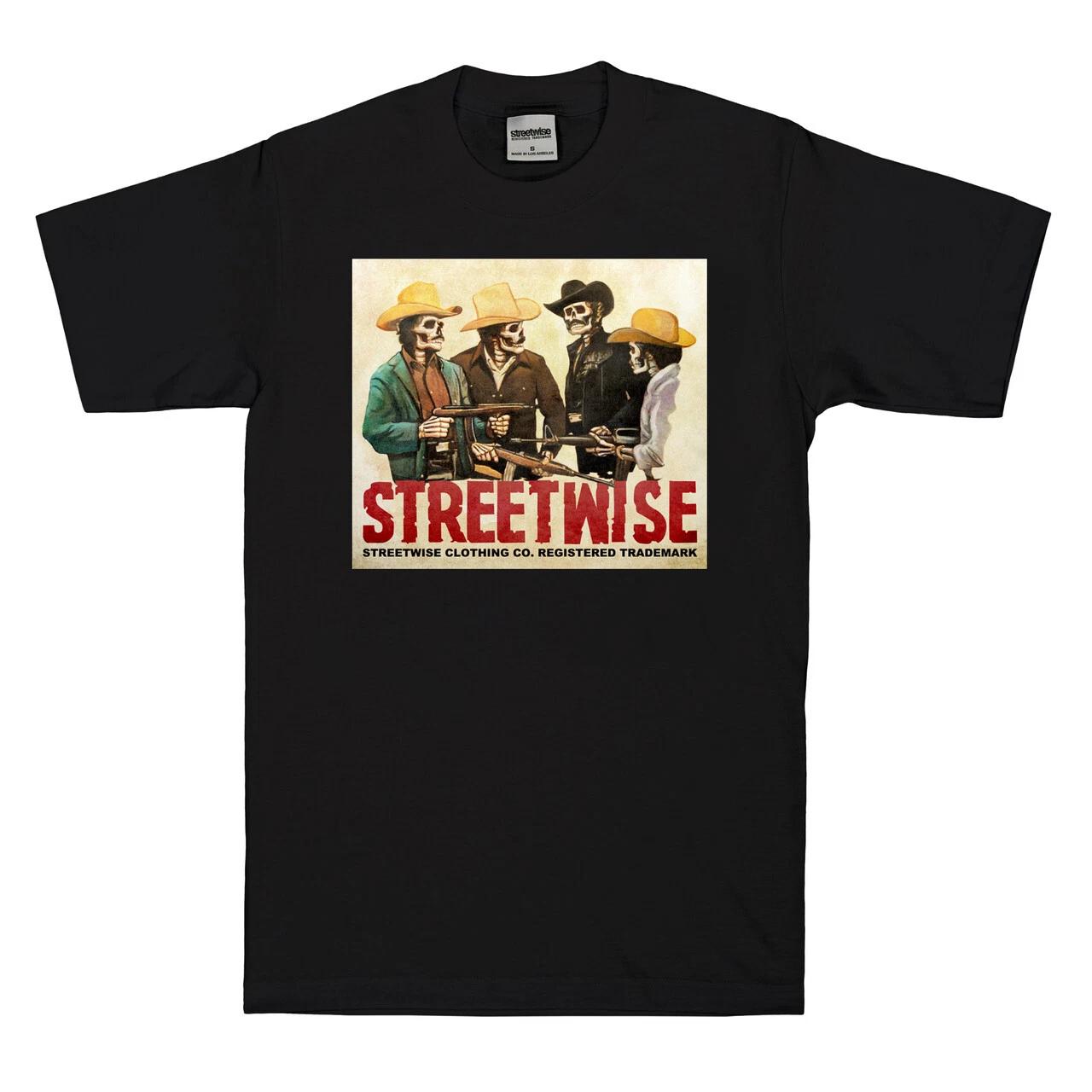 Streetwise Clothing Pistoleros 100% Cotton T-shirt Mens Tees Top - Mexican Chicano Streetwear 4XL