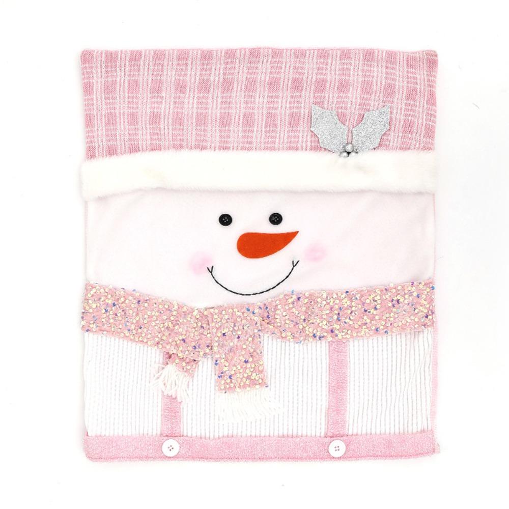 Soft Xmas Dinner Chair Seat Cover Snowman Festival Table Decor  Home Decoration