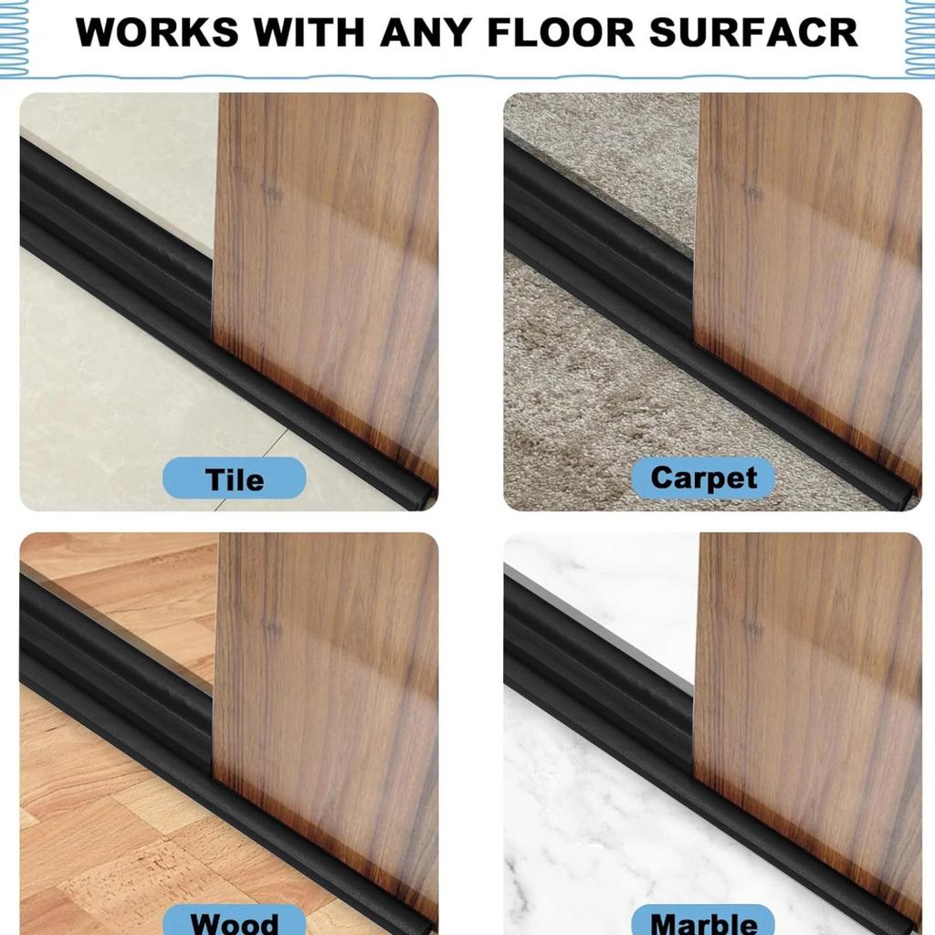 Double Door Wind Strip , Door Bottom Wind Strip , Sound Insulation, Windproof , Light Shading, Insect Proof , Noise Blocker Under The Door