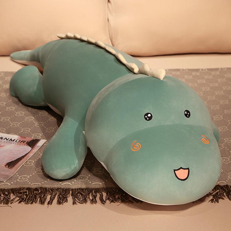 

Large Soft Dinosaur Pillow Plush Toy Doll Green Dinosaur Doll Girl Sleeping Soothing Ragdoll Doll 80cm（0.5kg） зелёный