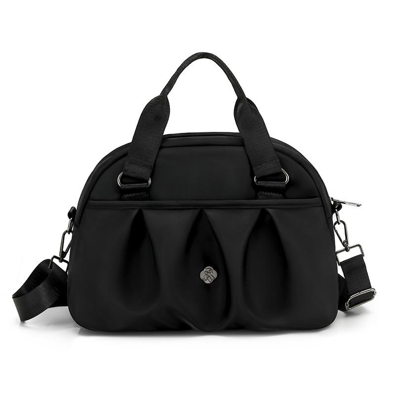 Женская наплечная сумка нейлоновая сумка легкая многослойная водонепроницаемая сумка кроссбоди чёрный