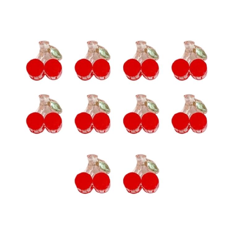10PCS Cherry Themed Hair Claw Clip Fashionable Acrylic Claw Clip for Girls and Women Fruit Theme Braid Clip for Kids