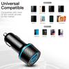 Qc3.0 Usb Car Charger Dual Channel Pd20w Ultra-fast Charging Adapter With Blue Soft Led Light For